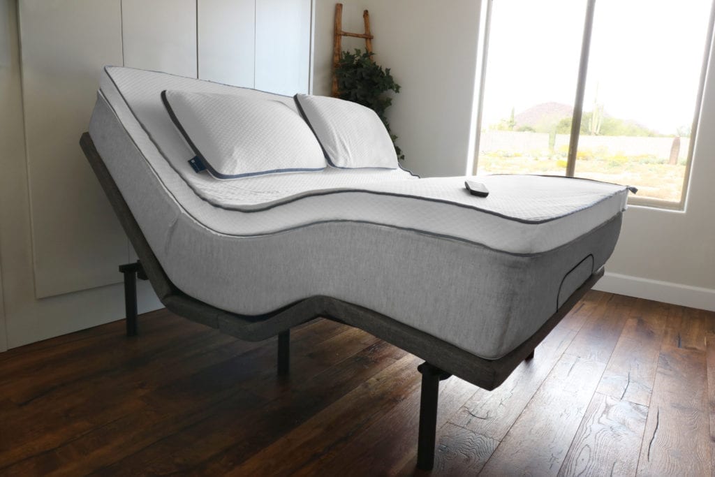 Naturally Nestled bedding and mattress base