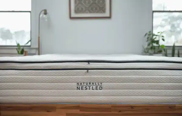 A close-up shot of the best mattress for Airbnb from Naturally Nestled