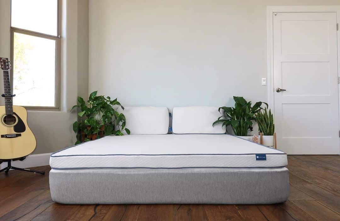 An eco-friendly mattress topper with eco-friendly pillows.
