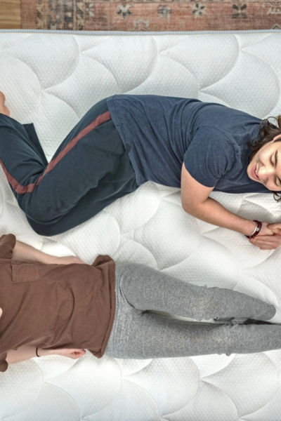 Two people on a mattress for sleep apnea